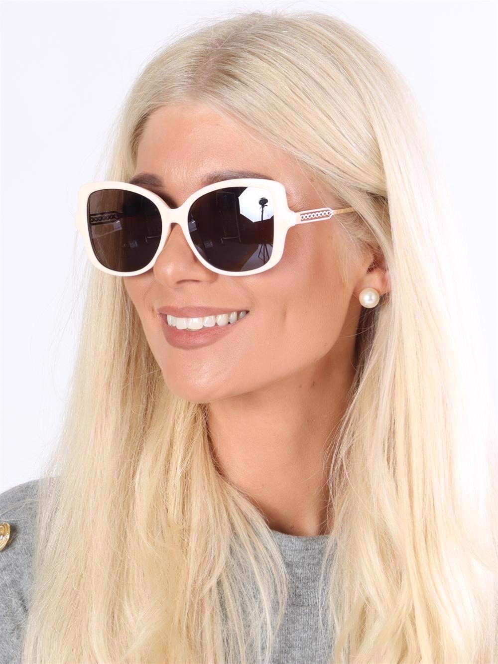 Lovisa - Beige solglasögon med tunn skalm